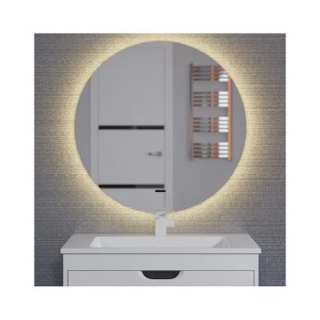 Зеркало для ванной с подсветкой Uperwood Modul, 65х65 см, бесконтактный сенсор, антизапотевание, круглое, теплая подсветка