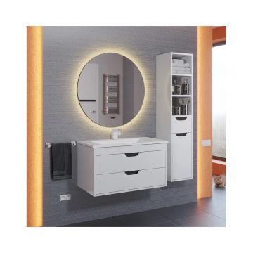 Зеркало для ванной с подсветкой Uperwood Modul, 65х65 см, бесконтактный сенсор, антизапотевание, круглое, теплая подсветка