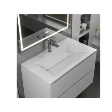 Тумба с раковиной для ванной Uperwood (Аппервуд) , Tanos-Next 80 см, подвесная, белая матовая