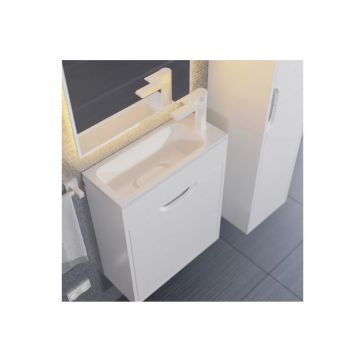 Тумба с раковиной для ванной Uperwood Modul, 50 см, подвесная, матовая, белая