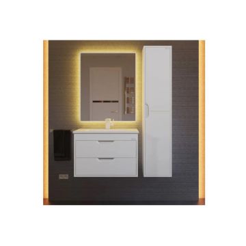 Тумба с раковиной для ванной Uperwood (Аппервуд) Modul, 65 см, подвесная, матовая, белая