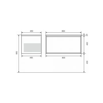 Тумба с раковиной для ванной Uperwood (Аппервуд) Next Premium, подвесная, 80 см, белая, 1 ящик