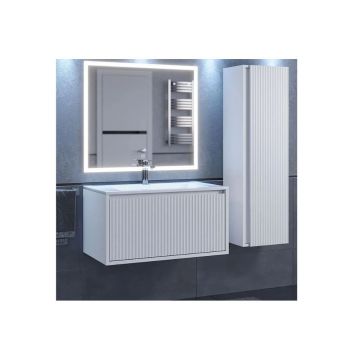 Тумба с раковиной для ванной Uperwood (Аппервуд) Next Premium, подвесная, 80 см, белая, 1 ящик