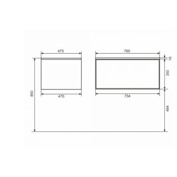 Тумба с раковиной для ванной Uperwood (Аппервуд) Parma Premium, подвесная, 75 см, белая