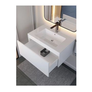 Тумба с раковиной для ванной Uperwood (Аппервуд) Parma Premium, подвесная, 75 см, белая