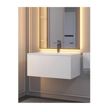 Тумба с раковиной для ванной Uperwood (Аппервуд) Parma Premium, подвесная, 75 см, белая