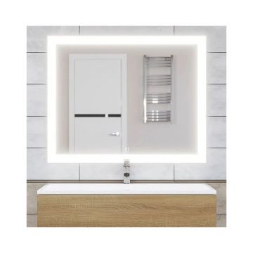 Зеркало для ванной с подсветкой Uperwood (Аппервуд) Barsa, 100х80 см, LED подсветка, сенсорный выключатель, антизапотевание