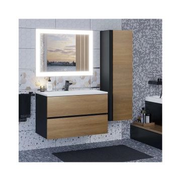 Зеркало для ванной с подсветкой Uperwood (Аппервуд) Barsa, 100х80 см, LED подсветка, сенсорный выключатель, антизапотевание