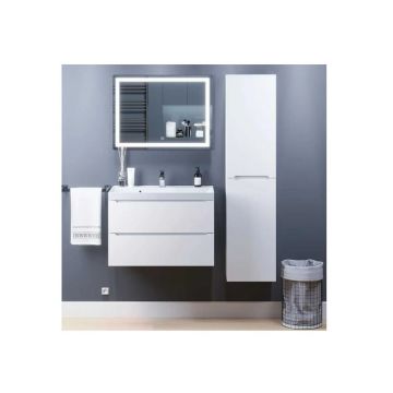 Шкаф-пенал для ванной Uperwood (Аппервуд) Tanos, 33х25,5х150 см, подвесной, универсальный, белая эмаль