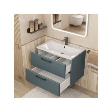 Тумба под раковину для ванной Uperwood (Упервуд) Foster New, 70 см, подвесная, серый графит TFosterNEW70g