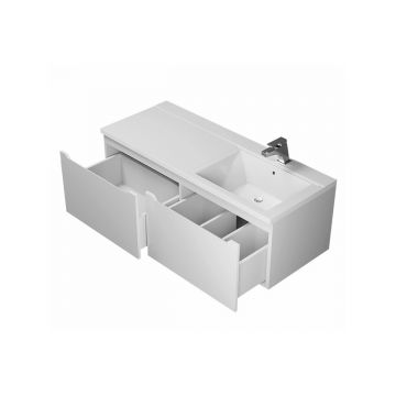 Тумба под раковину для ванной Uperwood (Упервуд) Tanos, 120 см, подвесная, правая, белая 291020262