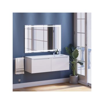 Тумба под раковину для ванной Uperwood (Упервуд) Tanos, 120 см, подвесная, правая, белая 291020262