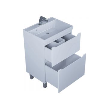Тумба под раковину для ванной Uperwood (Упервуд) Tanos напольная, 60 см, белая, 2 ящика 291120329