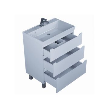 Тумба под раковину для ванной Uperwood (Упервуд) Tanos напольная, 70 см, белая, 3 ящика 291020330