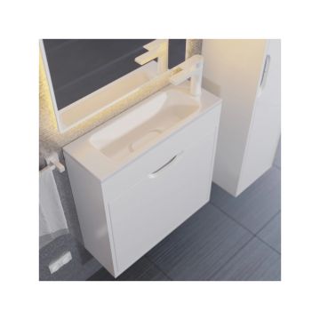 Тумба с раковиной для ванной Uperwood (Упервуд) Modul, 60 см, подвесная, матовая, белая 393020546