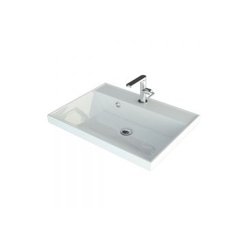 Тумба с раковиной для ванной Uperwood (Упервуд) Tanos, 50 см, подвесная, матовая, белая 29111020234