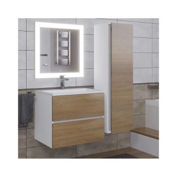 Зеркало для ванной с подсветкой Uperwood Barsa, 60х80 см, LED подсветка, сенсорный выключатель, антизапотевание