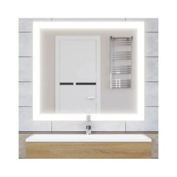 Зеркало для ванной с подсветкой Uperwood (Аппервуд) Barsa, 90х80 см, LED подсветка, сенсорный выключатель, антизапотевание