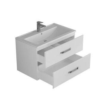 Тумба под раковину для ванной Uperwood (Аппервуд) Foster, 80 см, подвесная, белая