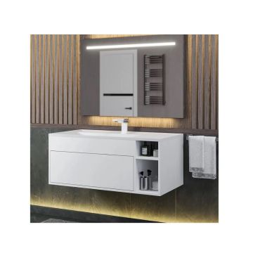 Тумба под раковину для ванной Uperwood Lotus Premium, подвесная, 100 см, белая