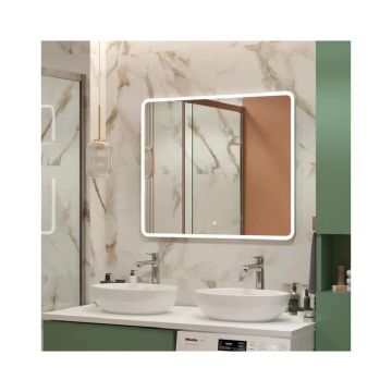 Зеркало для ванной с подсветкой Uperwood Foster, 100х80 см, LED подсветка, сенсорный выключатель, антизапотевание