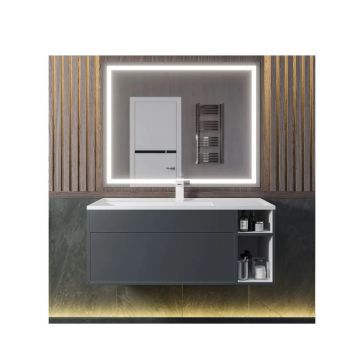 Тумба под раковину для ванной Uperwood Lotus Premium, подвесная, 100 см, серая