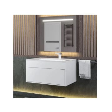 Тумба под раковину для ванной Uperwood (Аппервуд) Lotus Premium, подвесная, 80 см, белая