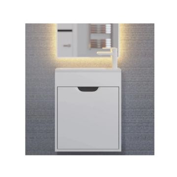 Тумба под раковину для ванной Uperwood Modul, 50 см, подвесная, матовая, белая/графит Тумба под раковину для ванной Uperwood Modul, 50 см, подвесная, матовая, белая/графит