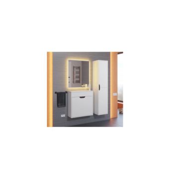 Тумба под раковину для ванной Uperwood (Аппервуд) Modul, 60 см, подвесная, матовая, белая/графит