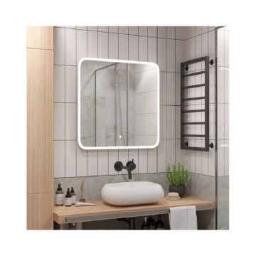 Зеркало для ванной с подсветкой Uperwood Foster, 80х80 см, LED подсветка, сенсорный выключатель, антизапотевание