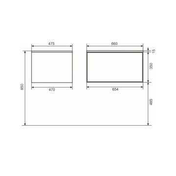 Тумба под раковину для ванной Uperwood (Аппервуд) Parma Premium, подвесная 65 см, черная