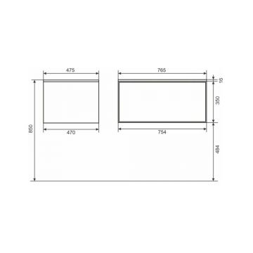 Тумба под раковину для ванной Uperwood (Аппервуд) Parma Premium, подвесная 75 см, белая