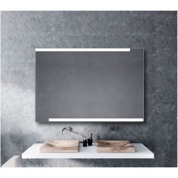 Зеркало Led Xpertials Osna, квадратное 80х80 см: датчик подсветки с диммером, профиль матовая сталь 84354135-46456