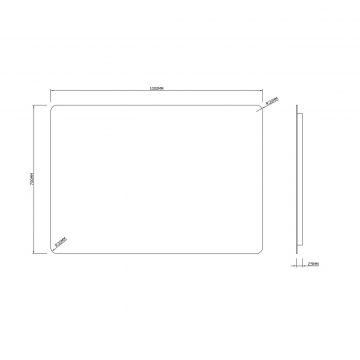 Зеркало RoxenBath (РоксенБаз) Bella Long 100x70 см, 510055-100