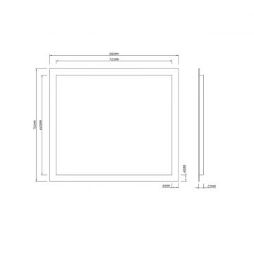 Зеркало RoxenBath (РоксенБаз) Bliss 80x70 см, 510035-80