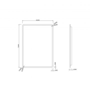 Зеркало RoxenBath (РоксенБаз) Gotem 50x70 см, 510165-50