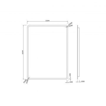 Зеркало RoxenBath (РоксенБаз) Gotem 60x80 см, 510165-60
