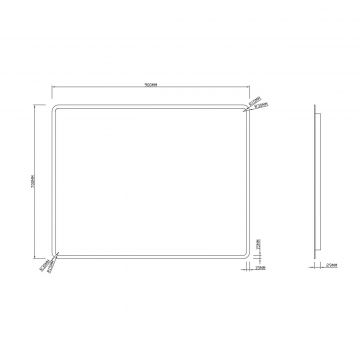 Зеркало RoxenBath (РоксенБаз) Gotem 90x70 см, 510165-90