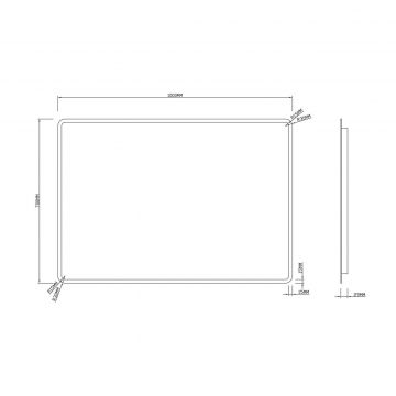 Зеркало RoxenBath (РоксенБаз) Gotem 100x70 см, 510165-100