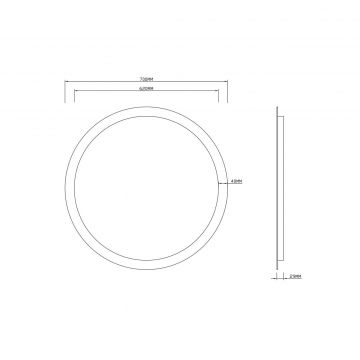 Зеркало RoxenBath (РоксенБаз) Adema 70x70 см, 510065-70