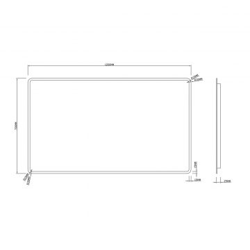 Зеркало RoxenBath (РоксенБаз) Gotem 120x70 см, 510165-120