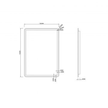Зеркало RoxenBath (РоксенБаз) Irida 50x70 см, 510185-50