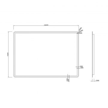 Зеркало RoxenBath (РоксенБаз) Irida Long 100x70 см, 510185-100