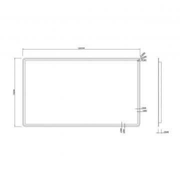 Зеркало RoxenBath (РоксенБаз) Irida Long 120x70 см, 510185-120