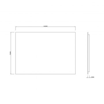 Зеркало RoxenBath (РоксенБаз) Pure Long 100x70 см, 510175-100