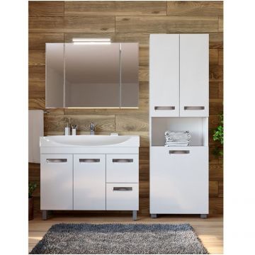 Пенал Vigo (Виго) Plaza 60, pn.PLA.60 с бельевой корзиной, белый