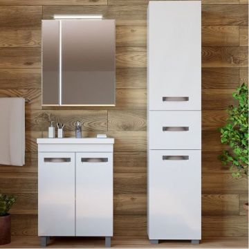 Тумба Vigo (Виго) Plaza 60, tn.PLA.FOS.60.2D напольная, 2 дв. (под раковину Фостер 60) белый