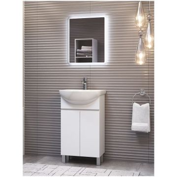 Тумба Vigo (Виго) Wing 50, tn.WIN.BAL.50.2D напольная, 2дв., (под раковину Балтика 50) белый