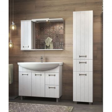 Зеркало Vigo (Виго) Diana 100 z.DIA.100.L.El , левое, с подсветкой, белый