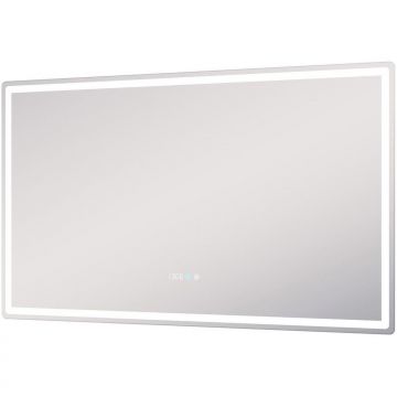 Зеркало Vigo (Виго) Geometry Luxe 120, z.GEO.120.Luxe подсветка, сенс. упр-е, встр. часы, ф-ция антизапотевания